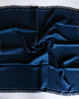 Fringed Monogram Navy 90cm