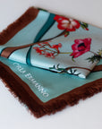 Gloria Fringe Aqua 90cm FRINGED EDGE