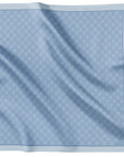 Fringed Monogram Pale Blue 90cm