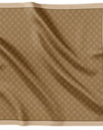 Fringed Monogram Camel 90cm
