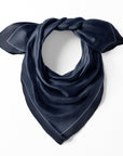 Fringed Monogram Navy 90cm