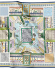 Courtyard Geo Blue 90cm
