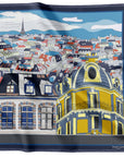 Paris Rooftops Navy 90cm DOUBLE SIDED