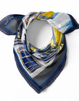 Paris Rooftops Navy 90cm DOUBLE SIDED
