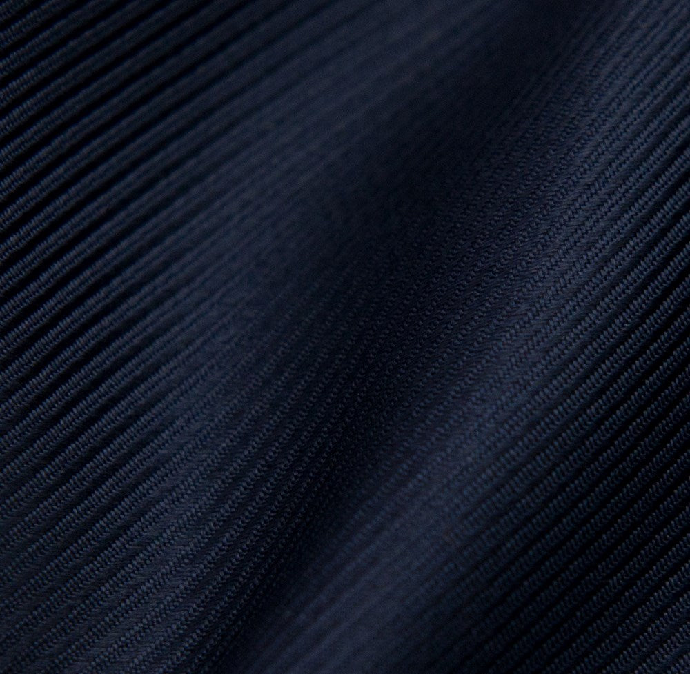 Dark Navy 70cm Ribbed Silk Scarf