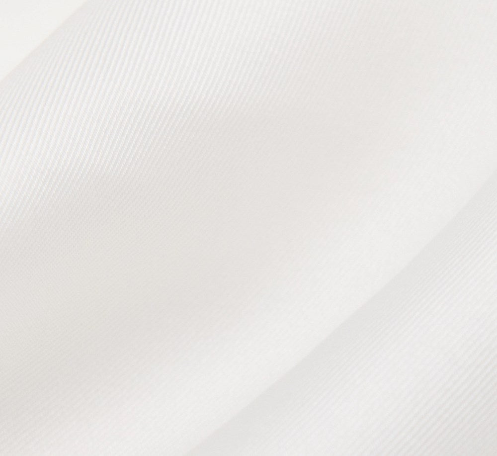 Natural White  70cm Ribbed Silk Scarf