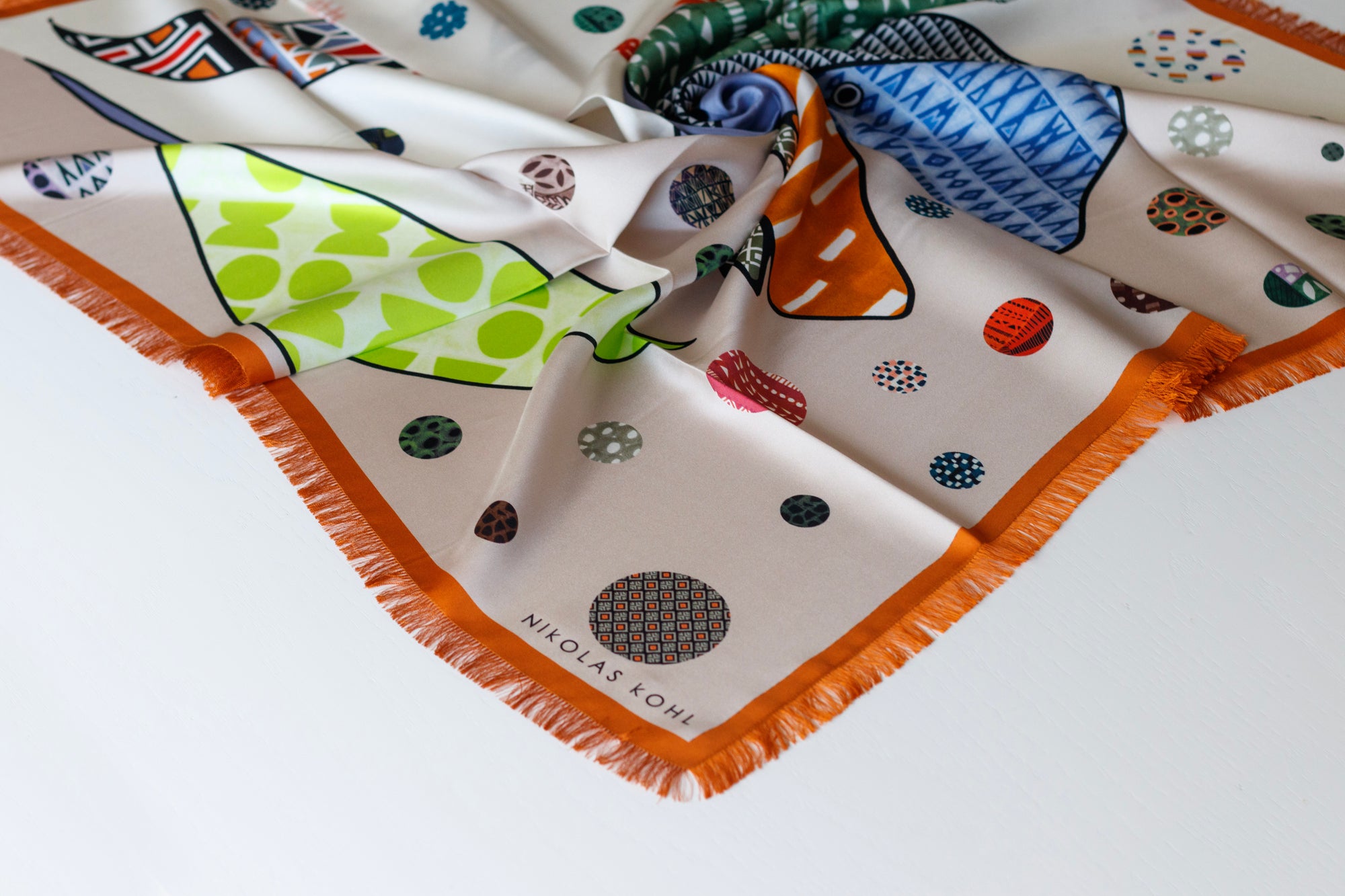 Poppy Palette Mandarin 90cm FRINGED