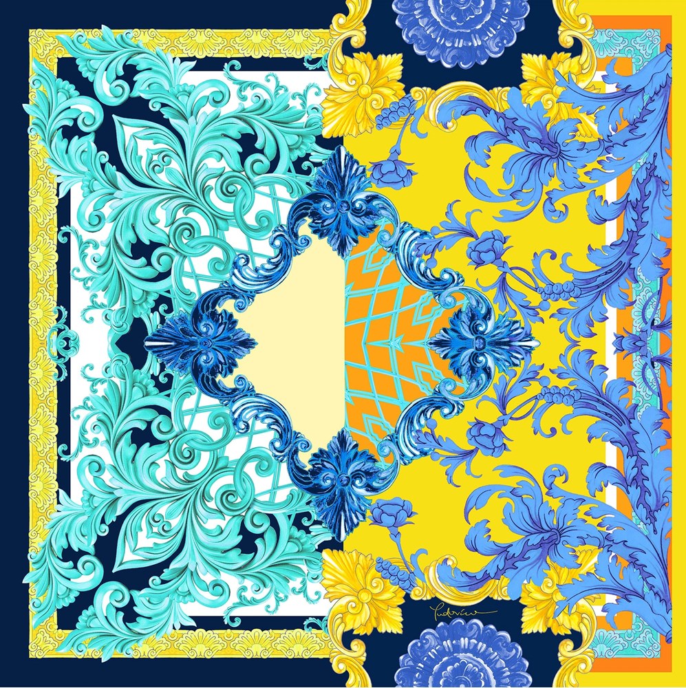 Split ScrollWork Navy