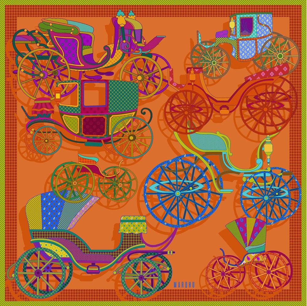 Houndstooth Carriage Orange
