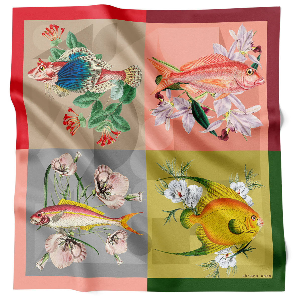 Ichthyology Floral Red