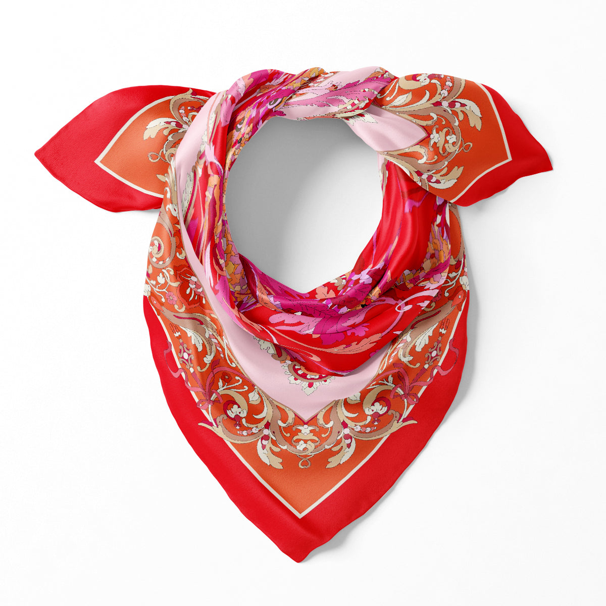 Floral Feline Red