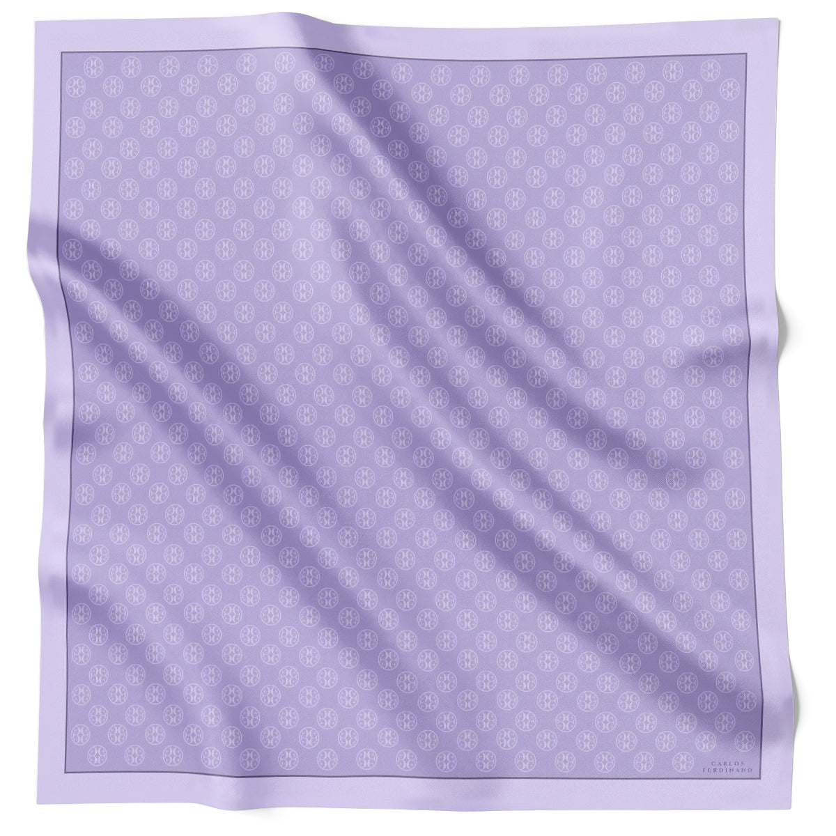 Fringed Monogram Lilac 90cm