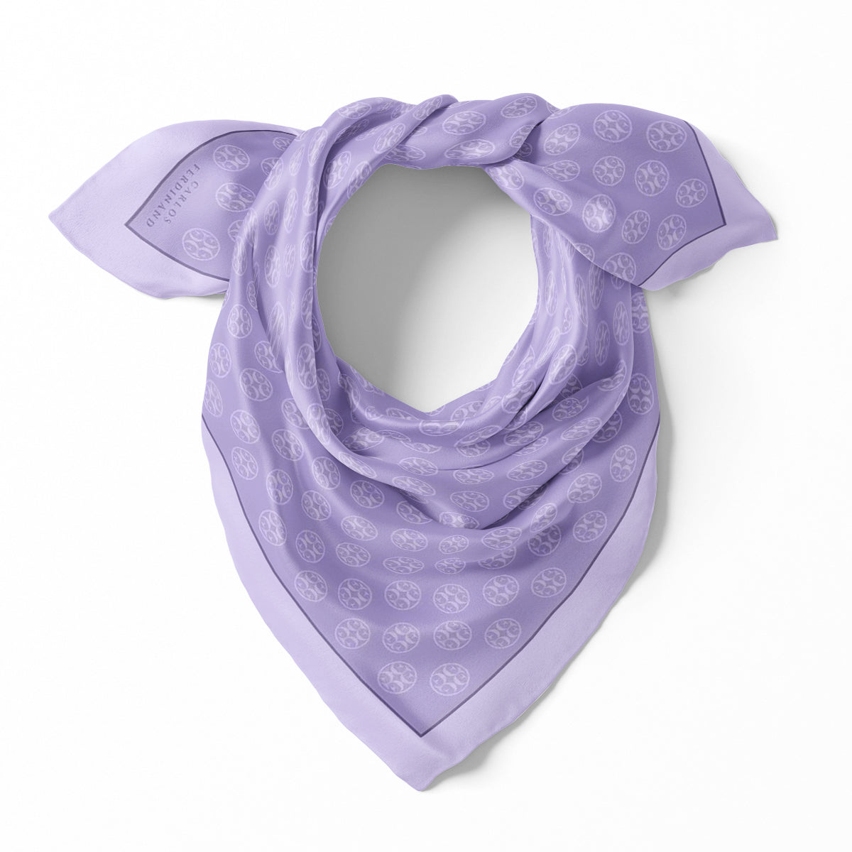 Fringed Monogram Lilac 90cm