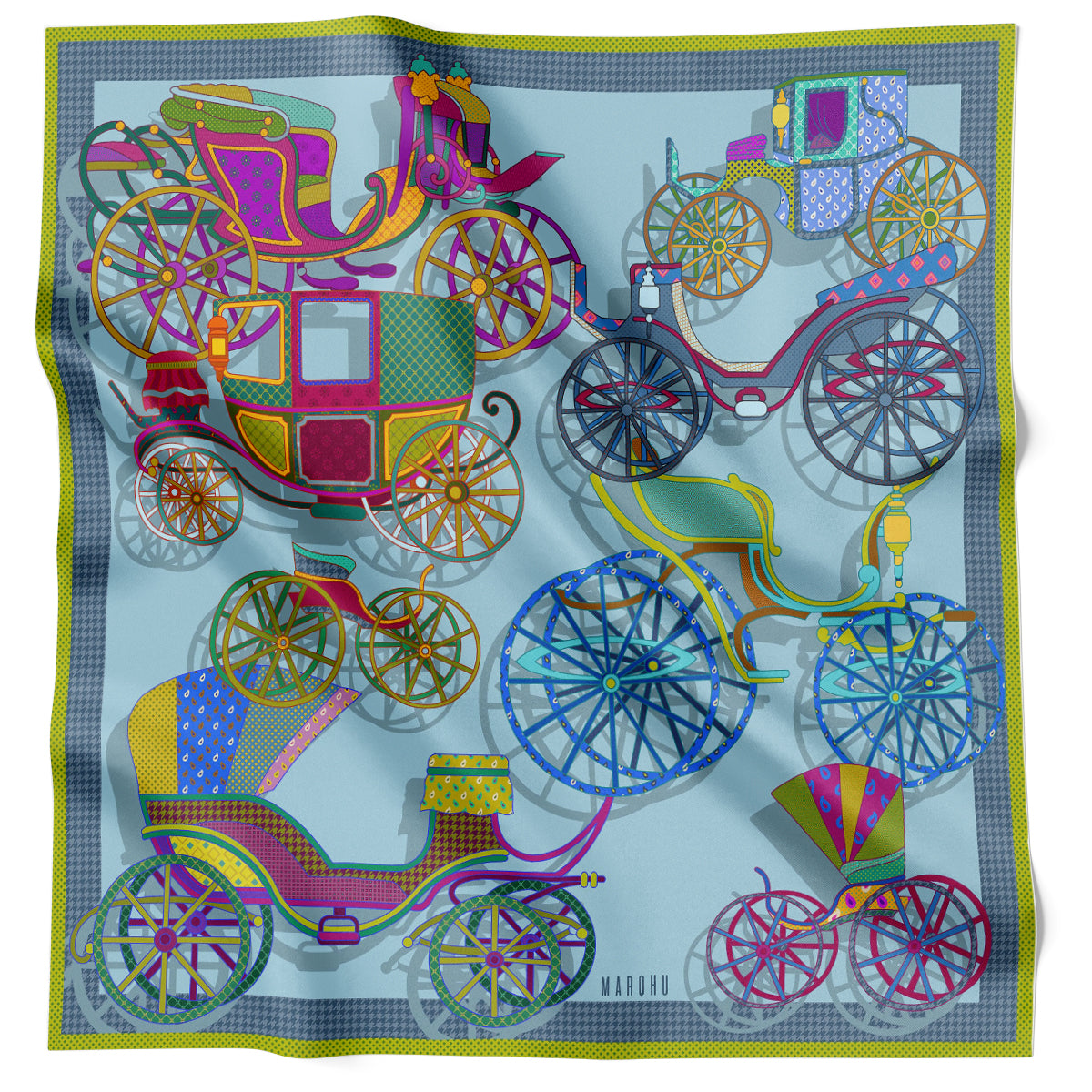 Houndstooth Carriage Aqua