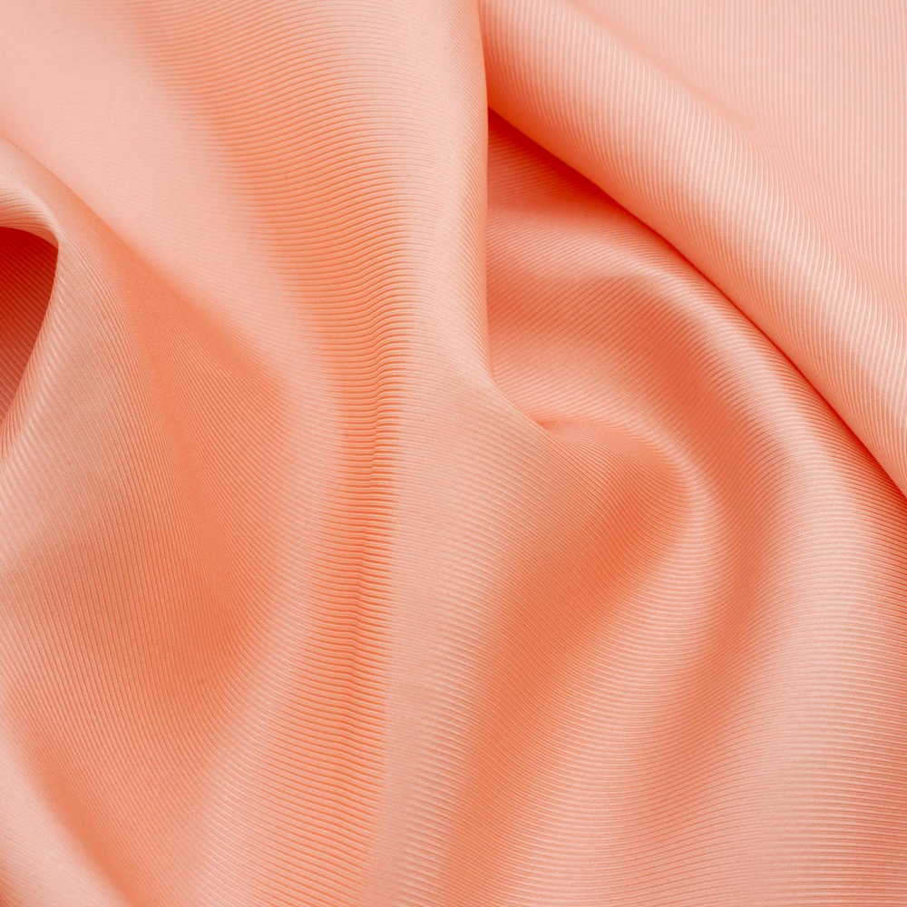 Coral Pink 90cm Ribbed Silk Scarf