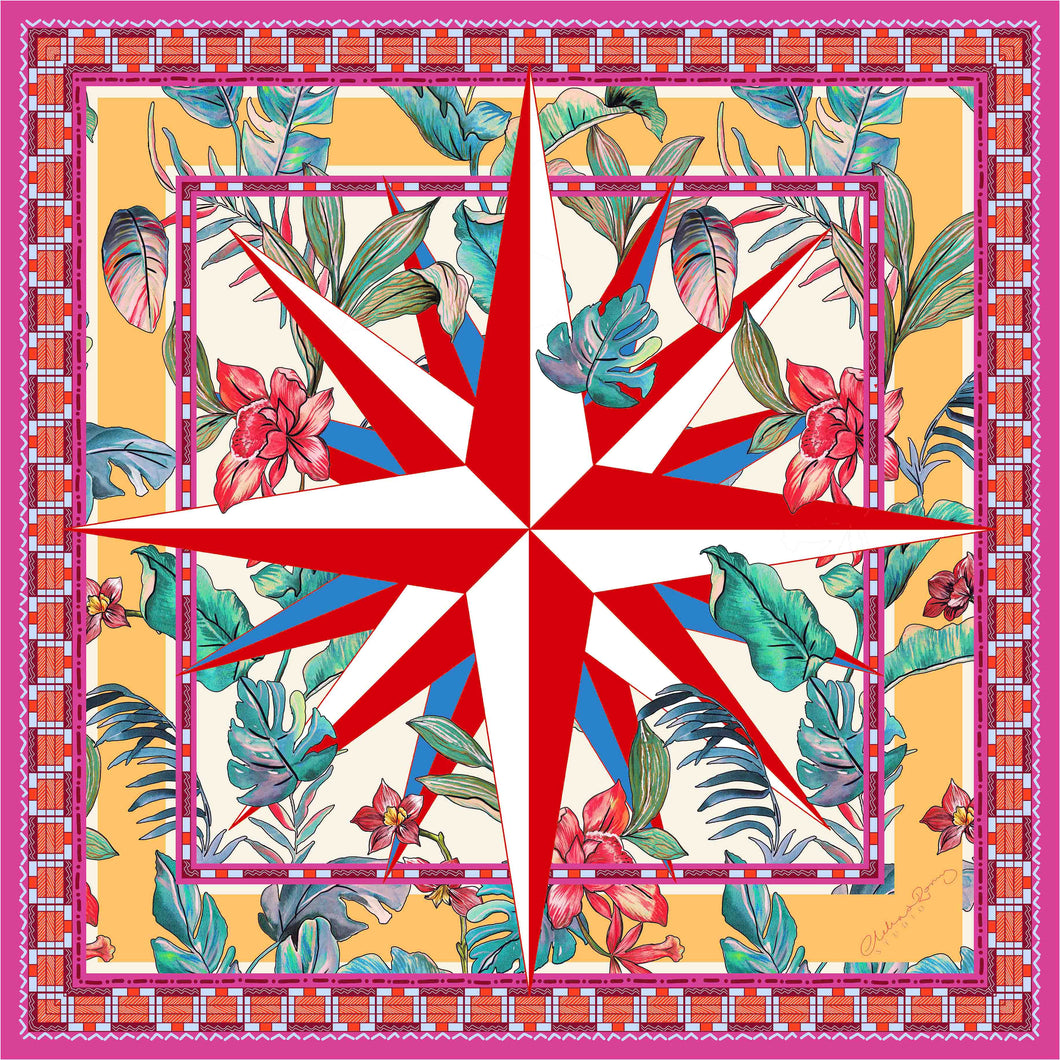 Tropical Compass Red