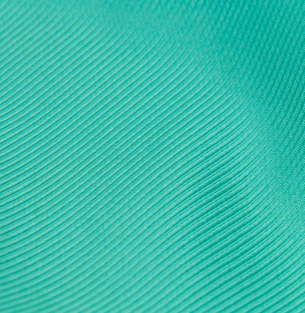 Turquoise - 70 cm Ribbed Silk Scarf